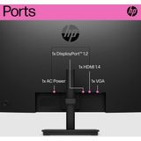 HP - P24h G5 - Computermonitor - 23,8 Inch - Full HD - TFT-paneel