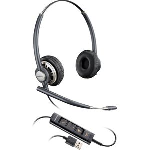 Poly - HW725 - USB Corded Headset - Zwart - Bedraad