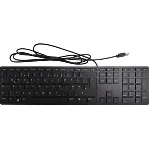 HP Hally USB Slim Toetsenbord Duits (DE, Bedraad), Toetsenbord