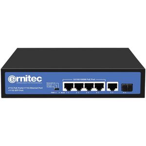 Ernitec - Onbeheerd Netwerkschakelaar - 4 x 10/1000Mbps - 4 Poorten - Power over Ethernet