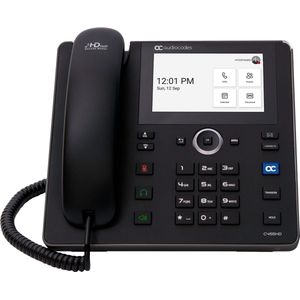 Audiocodes C455HD - IP telefoon - Zwart - Bedrade handset - Android - SIP info - 8 lijnen, Telefoon, Zwart