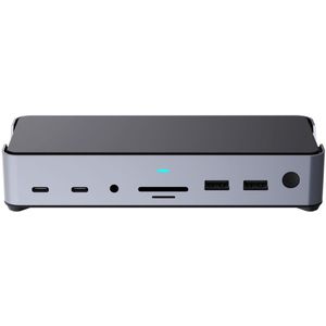 eSTUFF GLB232006 laptop dock & poortreplicator Bedraad USB 3.2 Gen 1 (3.1 Gen 1) Type-C Aluminium, Zwart