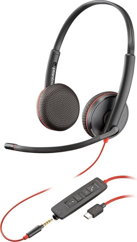 HP - Blackwire C3225 - Stereo USB-C Headset - Zwart