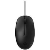 HP - 125 Wired Mouse - Zwart - Bedraad