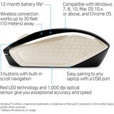 HP Wireless Mouse 200 muis Kantoor Ambidextrous RF Draadloos Optisch 1000 DPI