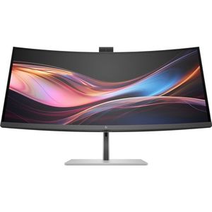 HP Series 7 Pro 34 inch WQHD Conferencing Monitor - 734pm computer monitor 86,4 cm (34") 3440 x 1440 Pixels Wide Quad HD LCD Zwart, Zilver