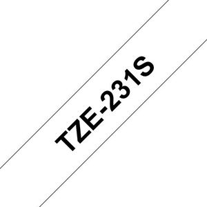Brother, Etiketteringstape, Tze-231S Label-Making Tape (1.20 cm, Zwart)