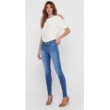 Only - Onlblush Life Mid Skinny Jeans - Blue Denim - Katoen - Stretchy Fit