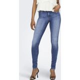 Only - Onlblush Life Mid Skinny Jeans - Blue Denim - Katoen - Stretchy Fit