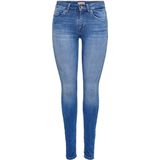 Only - Onlblush Life Mid Skinny Jeans - Blue Denim - Katoen - Stretchy Fit