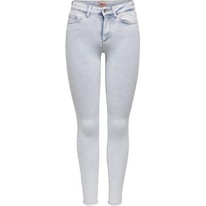 Only - Onlblush Life Mid - Jeans - Blauw - Skinny Fit, Mid Waist, 92% Katoen, 8% Elastaan