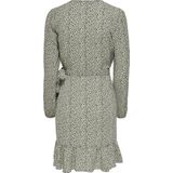 ONLY Gekleed dames Onlcarly L/S Wrap Short Dress Noos Wvn,Seagras/Multi Dot,M