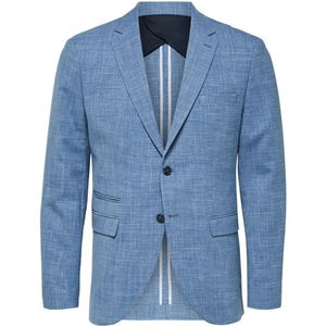 SELECTED HOMME - Blazer - Lichtblauw - Slim-Fit - Lichte Linnen Mix