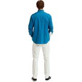 Selected - Denim Overhemd - Blauw - Lange Mouwen - Biologisch Katoen