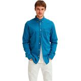 Selected - Denim Overhemd - Blauw - Lange Mouwen - Biologisch Katoen