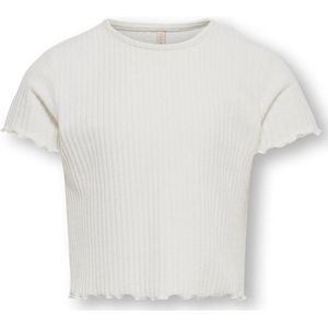 Only Kognella s s o-Neck Top Noos Jrs Meisjes Top - Cloud Dancer