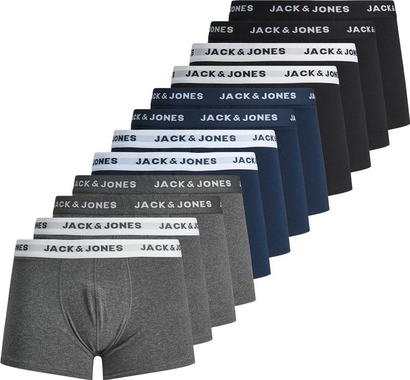 Jack & Jones - Combi - Boxershorts - Zwart - 12-Pack - Katoen