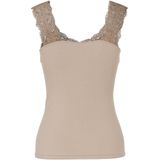 Barbera - Lace Top - Hemdje - Zwart - Viscose - Kanten Onderhemd