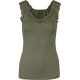 Barbera - Lace Top - Hemdje - Zwart - Viscose - Kanten Onderhemd