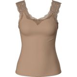 Barbera - Lace Top - Hemdje - Zwart - Viscose - Kanten Onderhemd