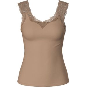 Barbera - Lace Top - Hemdje - Zwart - Viscose - Kanten Onderhemd