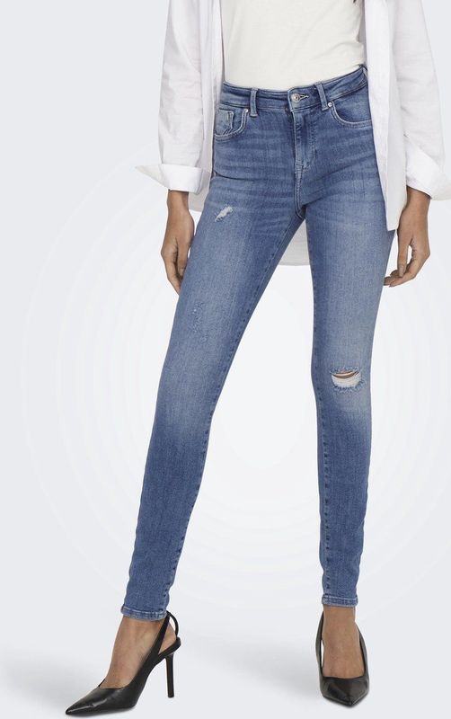 Only - Skinny Jeans - Blauw - 92% Katoen/6% Polyester/2% Elastaan
