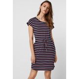 Vero Moda - April - Jerseyjurk - Marineblauw - Katoen - Korte Mouwen