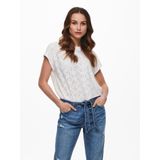 Only Dames ONLSMILLA S/S TOP JRS NOOS T-Shirt, Cloud Dancer, L, cloud dancer, L