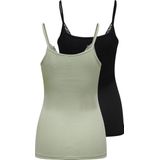 Spaghetti Top - Effen - Jersey - 2 Pack