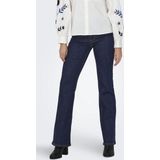 Only - Flared Jeans - Dark Blue - Katoenmix - High Waist