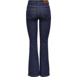 Only - Flared Jeans - Dark Blue - Katoenmix - High Waist