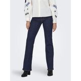 Only - Flared Jeans - Dark Blue - Katoenmix - High Waist