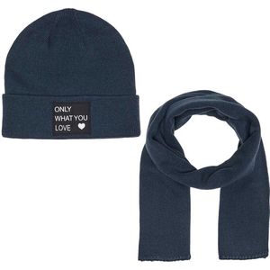 Only muts en sjaal meisjes - blauw -  KONmadison - maat one size