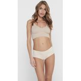 ONLY - ONLVICKY - Crop Top - Beige - Ribgebreid