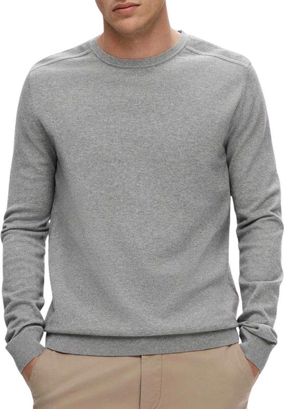 Heren - Gebreide Trui - Groen - Pima Katoen