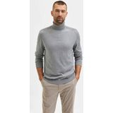 Selected Homme Heren trui SLHBERG ROLL NECK regular fit Grijs Volwassenen
