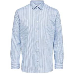 Selected Homme - Overhemd - Blauw - Katoen - Slim Fit