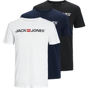 JACK&JONES - Jjecorp - T-shirts - Zwart - 100% Katoen - 3-pack