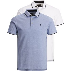 Jack & Jones - Classic Polo T-Shirt - Licht Kobalt & Wit - 100% Katoen - 2-Pack