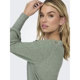 Only - ONLATIA - Trui - Chinois Green Melange - Ribbreisel - Elastisch