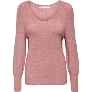 Only Trui Onlatia V-neck Cuff Pullove Knt 15230147 Dusty Rose/w. Melange Dames