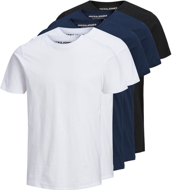 Jack & Jones T-Shirt JJEORGANIC BASIC TEE SS O-NE 5PK MP NOOS (Packung, 5-tlg., 5er-Pack)