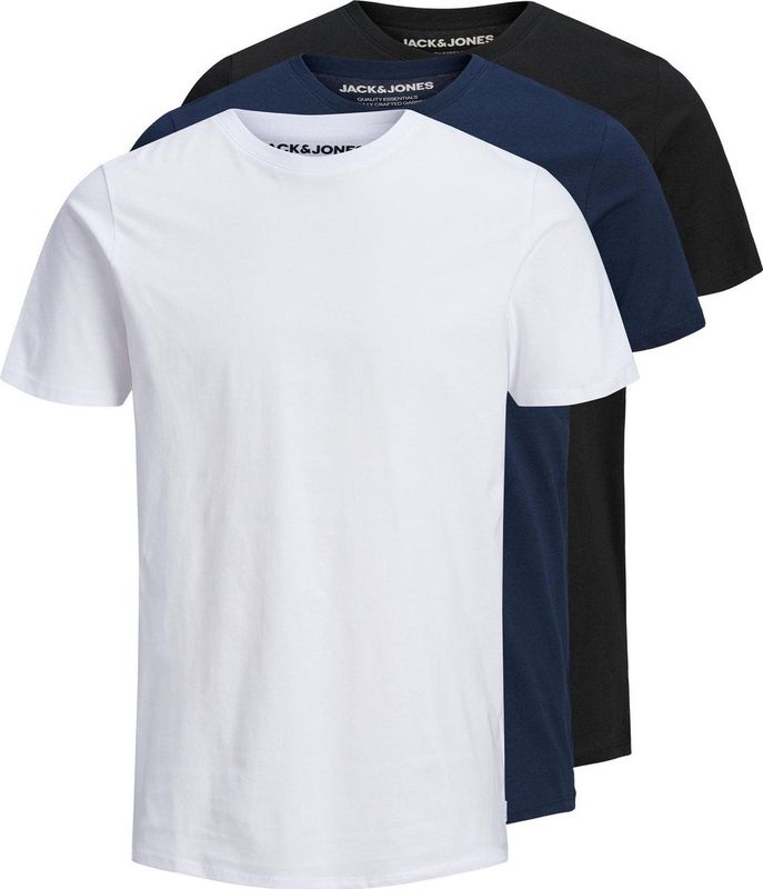 Jack & Jones Rundhalsshirt JJEORGANIC BASIC TEE SS O-NE 3PK MP NOOS (Packung, 3-tlg)