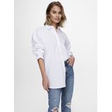 Blouse - Effen - Katoen - Lange Mouw - Losse Pasvorm