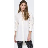 Blouse - Effen - Katoen - Lange Mouw - Losse Pasvorm