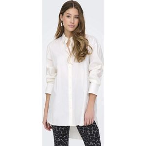 Blouse - Effen - Katoen - Lange Mouw - Losse Pasvorm