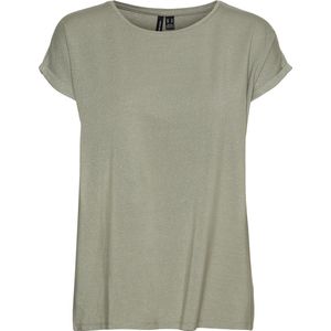 Vero Moda - Vmlava Plain Ss Top - Desert Sage - Lurex