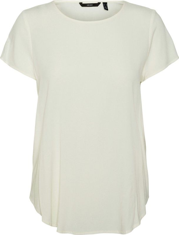 Vero Moda T-shirt Vmbecca Plain Ss Top Ga Noos 10248152 Snow White Dames
