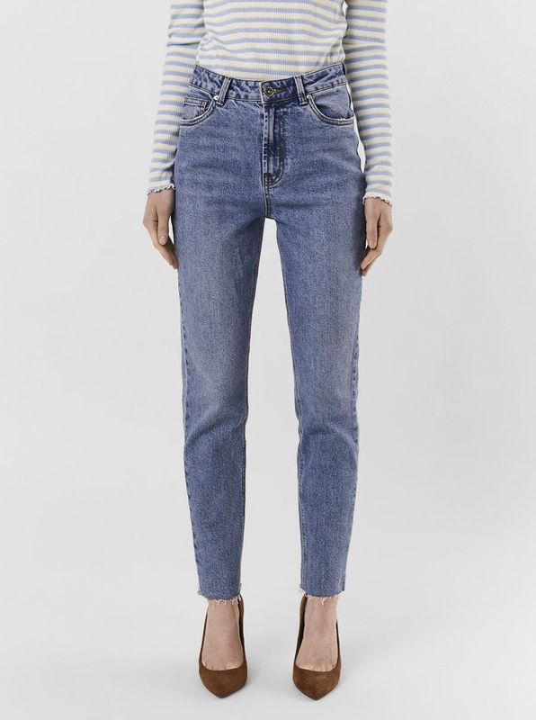 Vero Moda Vmbrenda Hr Straight a Cut Gu384 Ga Noos Vrouwen Jeans