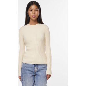 Gebreide Trui - Ronde Hals - Lange Mouwen - Geribde Stof - Slim Fit